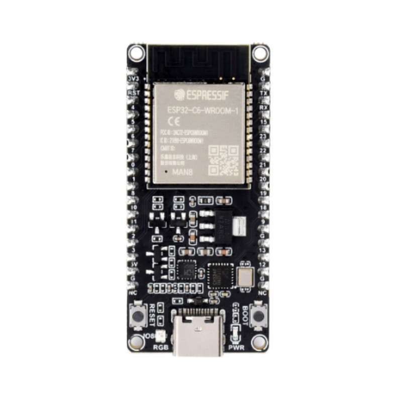 ESP32-C6-DEV-KIT-N8-M со пинови за лемење